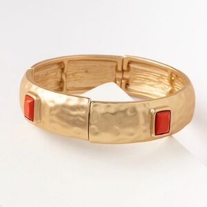 NEW Gold and Dark Orange Bracelet